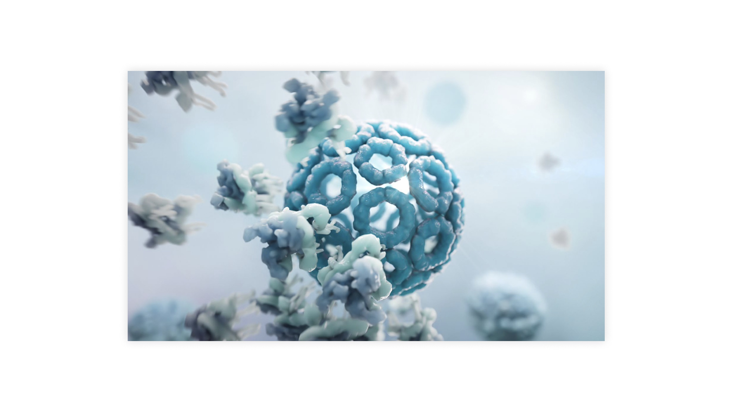 3D render — virus-like particle structure